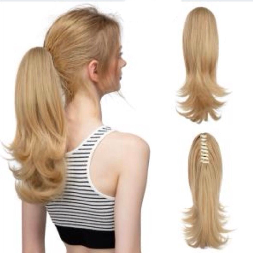 14 Inch Layered Synthetic Claw Clip-In Ponytail – Realistic, Easy-to-Wear, and Perfect for Everyday Style